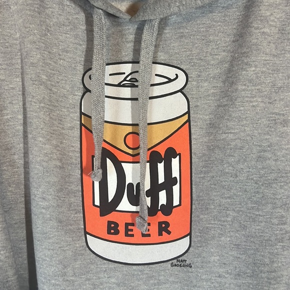 Universal Studios Simpsons Duff beer hooded Sweatshirt Men’s Medium - Picture 1 of 10
